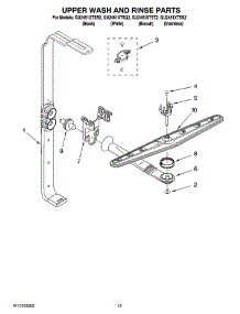 10 - Upper Wash And Rinse Parts parts for Whirlpool Dishwasher GU2451XTST2 from AppliancePartsPros.com
