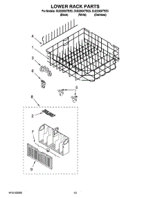 11 - Lower Rack Parts, Optional Parts (Not Included) parts for Whirlpool Dishwasher GU2200XTSS3 from AppliancePartsPros.com