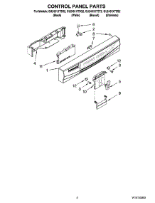 02 - Control Panel Parts parts for Whirlpool Dishwasher GU2451XTSB2 from AppliancePartsPros.com