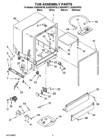 03 - Tub Assembly Parts parts for Whirlpool Dishwasher DU895SWPQ0 from AppliancePartsPros.com