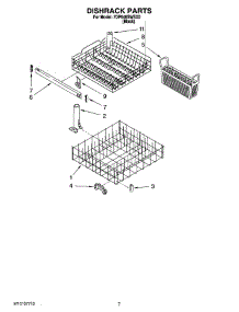 05 - Dishrack Parts parts for Whirlpool Dishwasher 7DP840SWSX0 from AppliancePartsPros.com