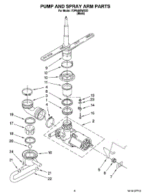 06 - Pump And Spray Arm Parts parts for Whirlpool Dishwasher 7DP840SWSX0 from AppliancePartsPros.com