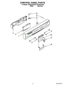 02 - Control Panel Parts parts for Whirlpool Dishwasher 7GU2455XTSQ0 from AppliancePartsPros.com