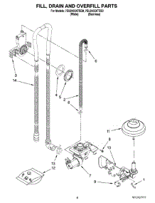 06 - Fill, Drain And Overfill Parts parts for Whirlpool Dishwasher 7GU2455XTSQ0 from AppliancePartsPros.com