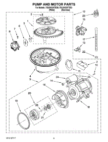 08 - Pump And Motor Parts parts for Whirlpool Dishwasher 7GU2455XTSQ0 from AppliancePartsPros.com