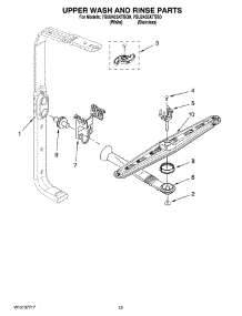 10 - Upper Wash And Rinse Parts parts for Whirlpool Dishwasher 7GU2455XTSS0 from AppliancePartsPros.com