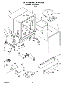 03 - Tub Assembly Parts parts for Whirlpool Dishwasher 7DU850SWSQ0 from AppliancePartsPros.com
