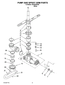 04 - Pump And Spray Arm Parts parts for Whirlpool Dishwasher 7DU850SWSQ0 from AppliancePartsPros.com