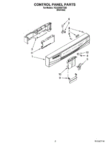 02 - Control Panel Parts parts for Whirlpool Dishwasher 7GU3200XTSS0 from AppliancePartsPros.com