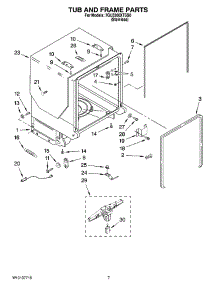 07 - Tub And Frame Parts parts for Whirlpool Dishwasher 7GU3200XTSS0 from AppliancePartsPros.com