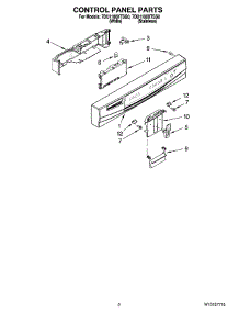 02 - Control Panel Parts parts for Whirlpool Dishwasher 7DU1100XTSS0 from AppliancePartsPros.com