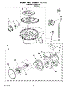 08 - Pump And Motor Parts parts for Whirlpool Dishwasher 7GU3200XTSS0 from AppliancePartsPros.com