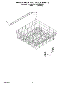 09 - Upper Rack And Track Parts parts for Whirlpool Dishwasher 7DU1100XTSS0 from AppliancePartsPros.com