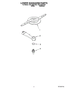 04 - Lower Washarm Parts parts for Whirlpool Dishwasher 7DU1100XTSQ0 from AppliancePartsPros.com