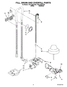 06 - Fill, Drain And Overfill Parts parts for Whirlpool Dishwasher 7DU1100XTSQ0 from AppliancePartsPros.com