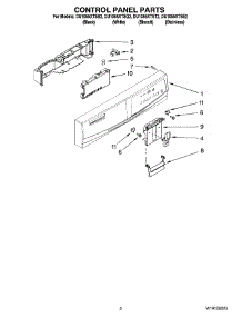 02 - Control Panel Parts parts for Whirlpool Dishwasher DU1055XTSQ2 from AppliancePartsPros.com