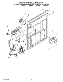03 - Door And Latch Parts parts for Whirlpool Dishwasher DU1055XTSQ2 from AppliancePartsPros.com