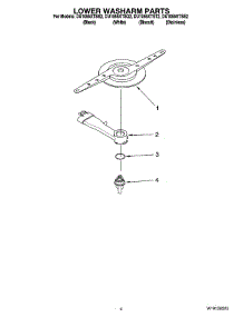 04 - Lower Washarm Parts parts for Whirlpool Dishwasher DU1055XTSQ2 from AppliancePartsPros.com