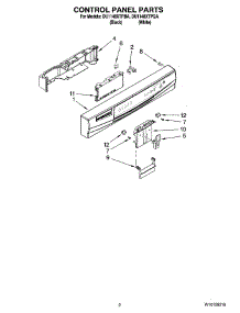 02 - Control Panel Parts parts for Whirlpool Dishwasher DU1148XTPBA from AppliancePartsPros.com