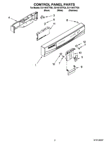 02 - Control Panel Parts parts for Whirlpool Dishwasher DU1101XTPBA from AppliancePartsPros.com