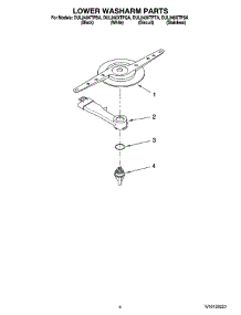 04 - Lower Washarm Parts parts for Whirlpool Dishwasher DUL240XTPSA from AppliancePartsPros.com