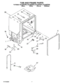 07 - Tub And Frame Parts parts for Whirlpool Dishwasher DUL240XTPSA from AppliancePartsPros.com