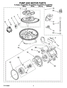 08 - Pump And Motor Parts parts for Whirlpool Dishwasher DUL240XTPSA from AppliancePartsPros.com
