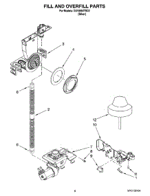 06 - Fill And Overfill Parts parts for Whirlpool Dishwasher DU1055XTSD2 from AppliancePartsPros.com