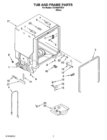 07 - Tub And Frame Parts parts for Whirlpool Dishwasher DU1055XTSD2 from AppliancePartsPros.com