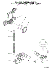 06 - Fill And Overfill Parts parts for Whirlpool Dishwasher DUL240XTPQA from AppliancePartsPros.com