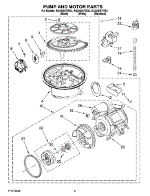 08 - Pump And Motor Parts parts for Whirlpool Dishwasher GU2200XTSS2 from AppliancePartsPros.com