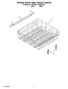 09 - Upper Rack And Track Parts parts for Whirlpool Dishwasher DU1148XTPQA from AppliancePartsPros.com