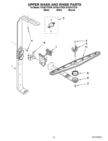 10 - Upper Wash And Rinse Parts parts for Whirlpool Dishwasher DU1061XTSQ0 from AppliancePartsPros.com