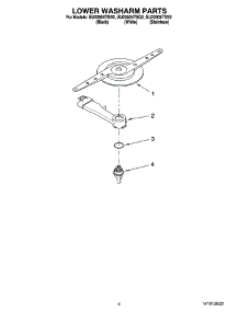 04 - Lower Washarm Parts parts for Whirlpool Dishwasher GU2200XTSB2 from AppliancePartsPros.com