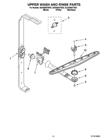 10 - Upper Wash And Rinse Parts parts for Whirlpool Dishwasher GU2200XTSB2 from AppliancePartsPros.com