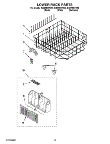 11 - Lower Rack Parts, Optional Parts (Not Included) parts for Whirlpool Dishwasher GU2200XTSB2 from AppliancePartsPros.com