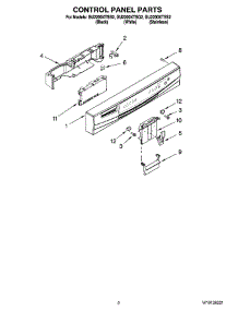 02 - Control Panel Parts parts for Whirlpool Dishwasher GU2200XTSQ2 from AppliancePartsPros.com