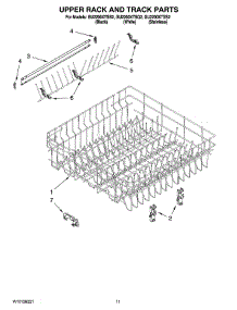 09 - Upper Rack And Track Parts parts for Whirlpool Dishwasher GU2200XTSQ2 from AppliancePartsPros.com