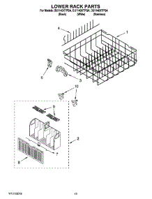 11 - Lower Rack Parts, Optional Parts (Not Included) parts for Whirlpool Dishwasher DU1145XTPSA from AppliancePartsPros.com