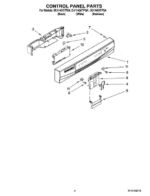02 - Control Panel Parts parts for Whirlpool Dishwasher DU1145XTPQA from AppliancePartsPros.com