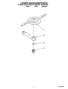 04 - Lower Washarm Parts parts for Whirlpool Dishwasher DU1145XTPQA from AppliancePartsPros.com