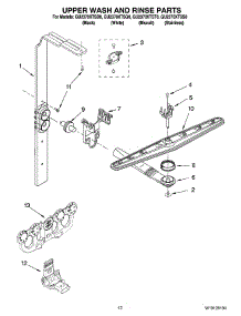 10 - Upper Wash And Rinse Parts parts for Whirlpool Dishwasher GU2370XTSB0 from AppliancePartsPros.com