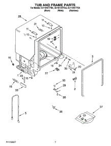 07 - Tub And Frame Parts parts for Whirlpool Dishwasher DU1101XTPQA from AppliancePartsPros.com