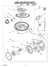 08 - Pump And Motor Parts parts for Whirlpool Dishwasher DU1101XTPQA from AppliancePartsPros.com