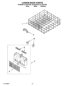 11 - Lower Rack Parts, Optional Parts (Not Included) parts for Whirlpool Dishwasher DU1101XTPQA from AppliancePartsPros.com