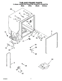 07 - Tub And Frame Parts parts for Whirlpool Dishwasher GU2400XTPQ6 from AppliancePartsPros.com