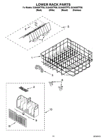 11 - Lower Rack Parts, Optional Parts (Not Included) parts for Whirlpool Dishwasher GU2400XTPB6 from AppliancePartsPros.com