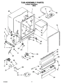 03 - Tub Assembly Parts parts for Whirlpool Dishwasher DU850SWPU2 from AppliancePartsPros.com