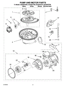 08 - Pump And Motor Parts parts for Whirlpool Dishwasher GU2500XTPB6 from AppliancePartsPros.com