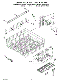 09 - Upper Rack And Track Parts parts for Whirlpool Dishwasher GU2500XTPB6 from AppliancePartsPros.com